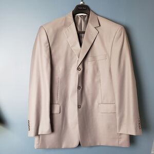 Angelo Rossi‎ 3-Button Long Sleeve Mens Suit Jacket Blazer 46R Silver